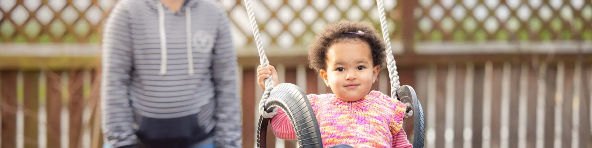 Child on a swing