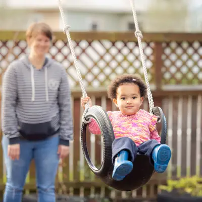 Child on a swing